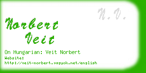 norbert veit business card